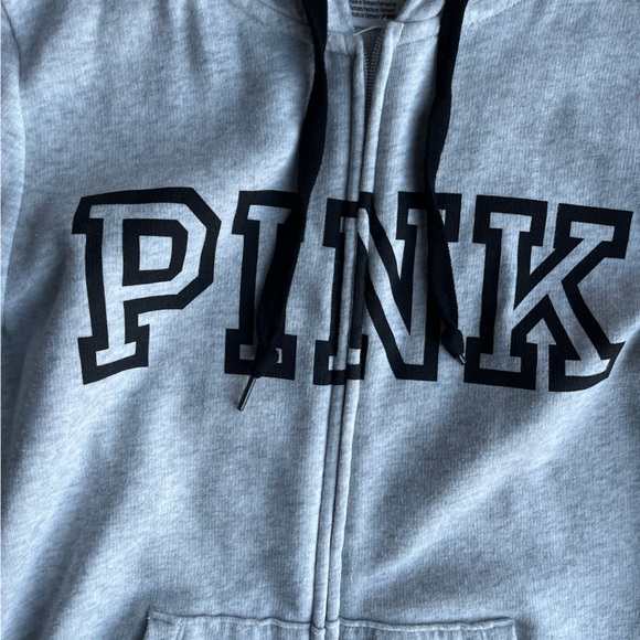Pink Victoria Secret Grey Zip Up Jacket Size Small - Picture 10 of 16